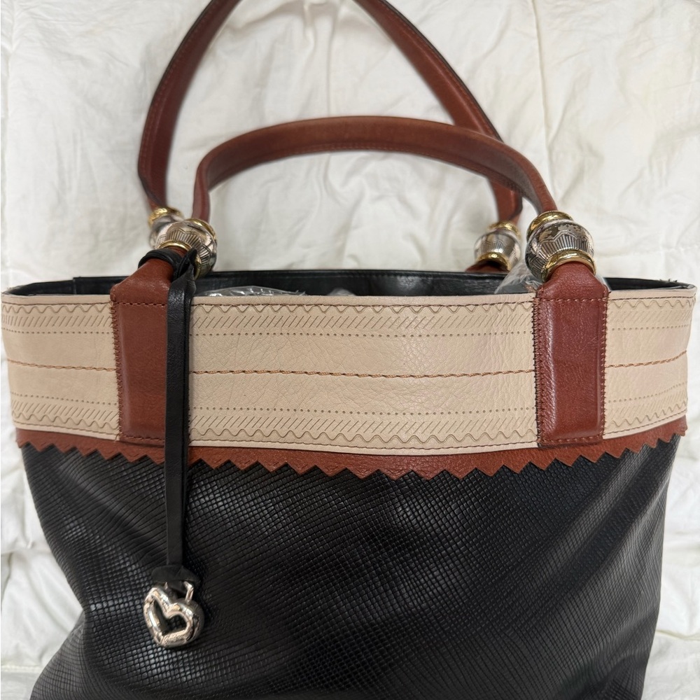 Elegant Black and Brown Tote Bag